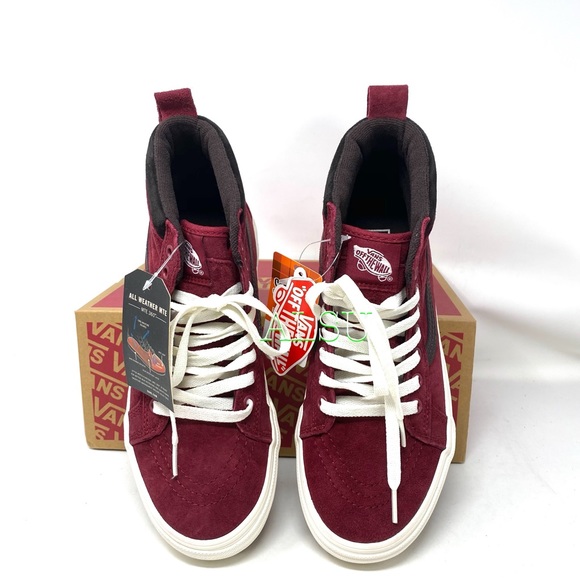 VANS SK8-HI MTE Suede Burgundy Red High Top Hiking Shoes Boots Women VN0A4BV7XKL - Picture 5 of 11
